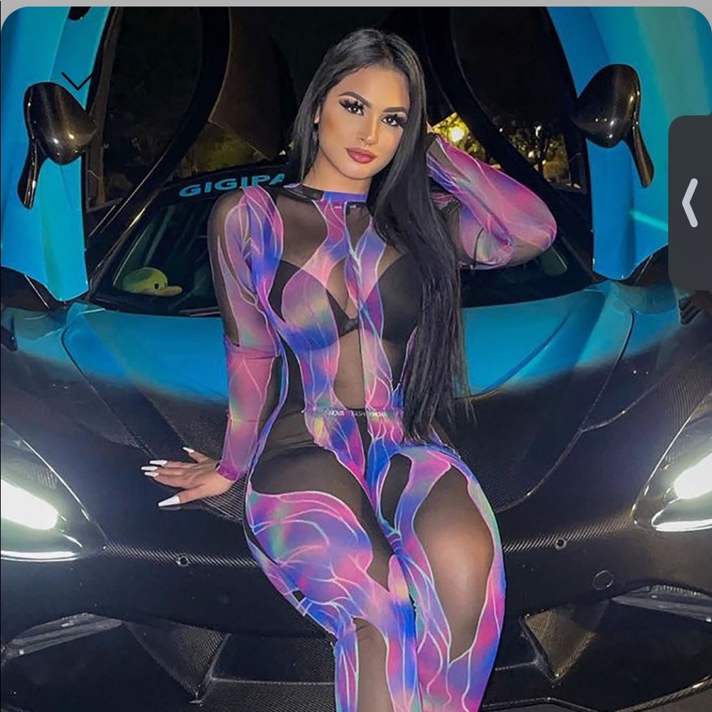 Mesh color way bodysuit